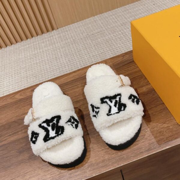 replica,schuhe,beste,kaufen,1:1,besten,seiten,Replik,turnschuhe,sneakers Louis Vuitton Paseo Comfort Flache Wollpantoffeln (2VV25)