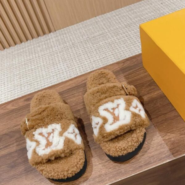 replica,schuhe,beste,kaufen,1:1,besten,seiten,Replik,turnschuhe,sneakers Louis Vuitton Paseo Comfort Flache Wollpantoffeln (I6W76)