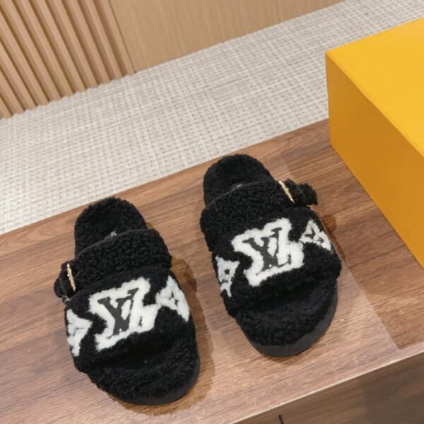 replica,schuhe,beste,kaufen,1:1,besten,seiten,Replik,turnschuhe,sneakers Louis Vuitton Paseo Comfort Flache Wollpantoffeln (W6ZT0)