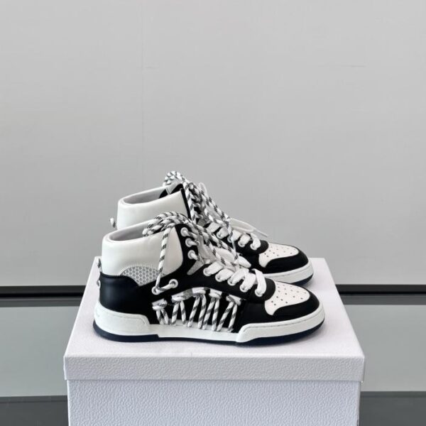 Boutique / Christian Dior First New Couple Size Hollow-Out Two-Tone Lace High-Top Sneakers (DEG4N)