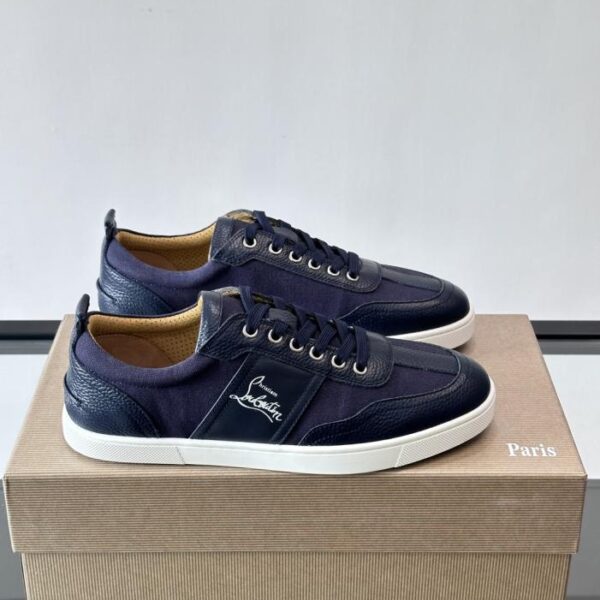 Boutique / Christian Louboutin Herren-Sneaker, klassisch, niedrig geschnitten, mit roter Sohle (9GQGA)