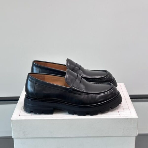 Boutique / Alexander McQueen Plateau-Herrenschuhe aus Leder (0QV5J)