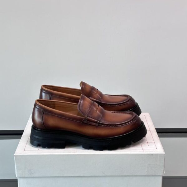 Boutique / Alexander McQueen Plateau-Herrenschuhe aus Leder (OB2MM)