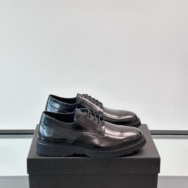 Boutique / Pradas neue Herren-Schnürschuhe aus Leder (KJ0KS)