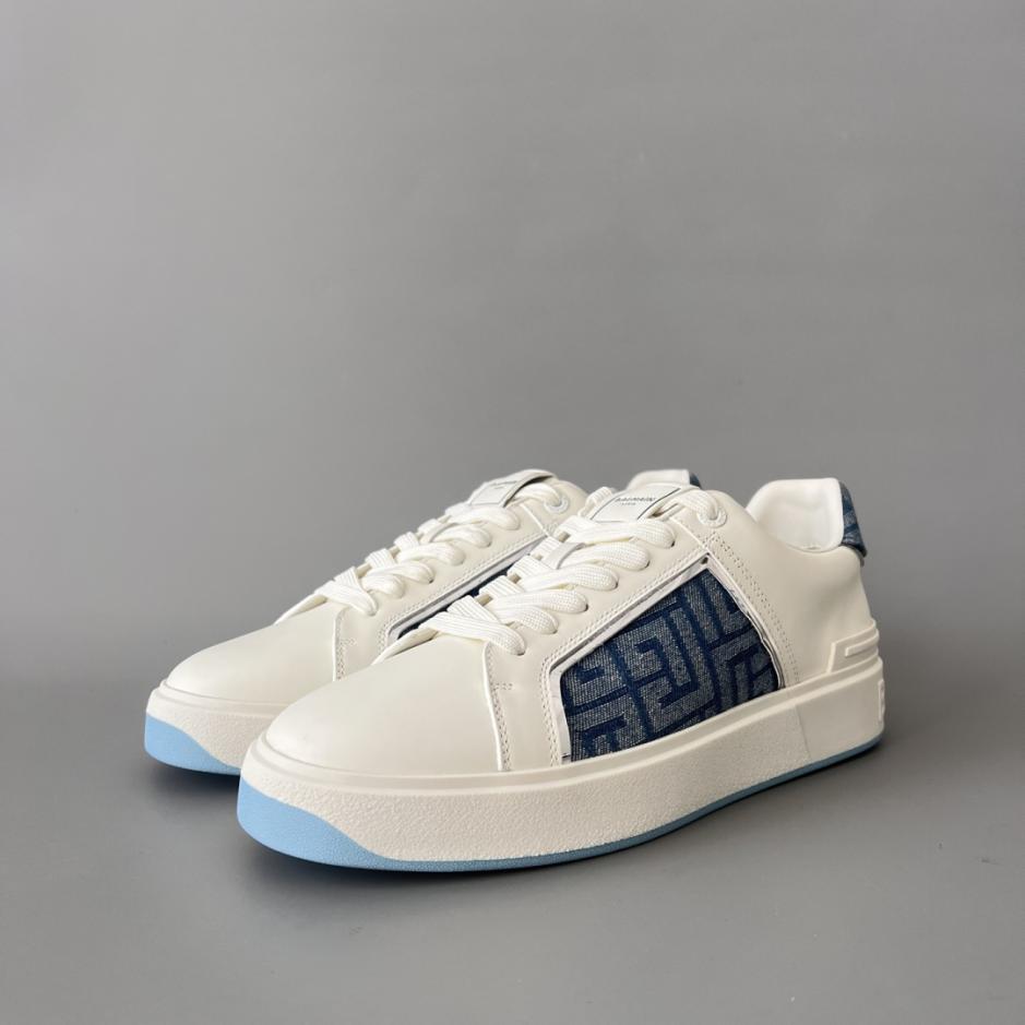 replica,schuhe,beste,kaufen,1:1,besten,seiten,Replik,turnschuhe,sneakers BALMAIN Low-Top Schnürsneaker für Herren (N1L3B)
