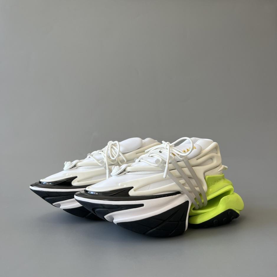 replica,schuhe,beste,kaufen,1:1,besten,seiten,Replik,turnschuhe,sneakers BALMAIN Yachtschuhe – Fluoreszierendes Weiß (YVH06)