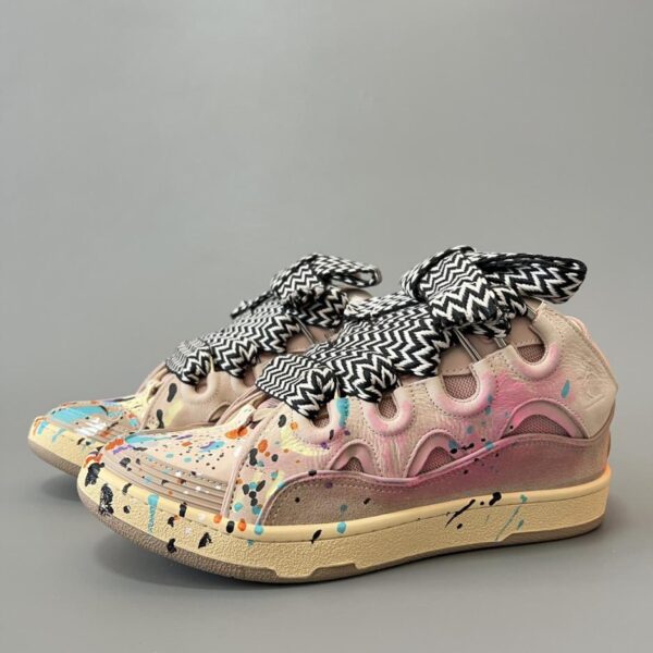 Gallery Dept.xLanvin Curb Colorful Graffiti Sneakers, Pink (8V5FR)
