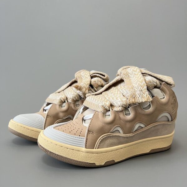 Lanvin Leder-Sneaker Curb, Apricot-Farbe (8OEBJ)
