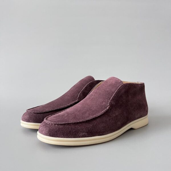 Loro Piana Open Walk Wildleder-Sandalen mit runder Zehenpartie für Herren (2GI5N)