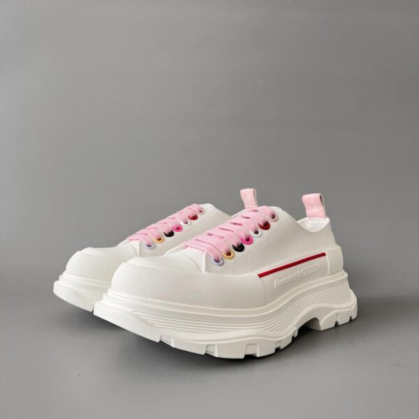replica,schuhe,beste,kaufen,1:1,besten,seiten,Replik,turnschuhe,sneakers Alexander McQueen Tread Slick Canvas, Weiß/Farbig (OHZBU)