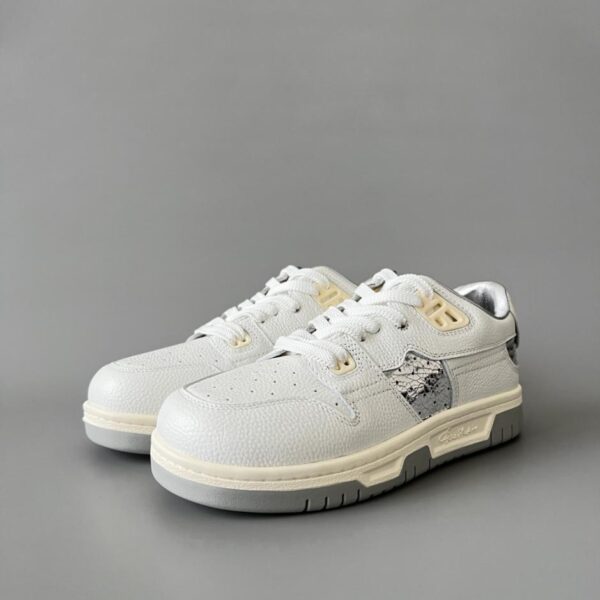 Acne Studios Leder-Sneaker, niedrig geschnitten, Weiß, Damen (979HD)