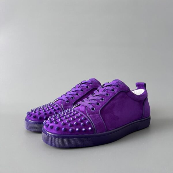replica,schuhe,beste,kaufen,1:1,besten,seiten,Replik,turnschuhe,sneakers Christian Louboutin Louis Junior Spikes Low-Top-Sneaker in Lila (HXLO5)