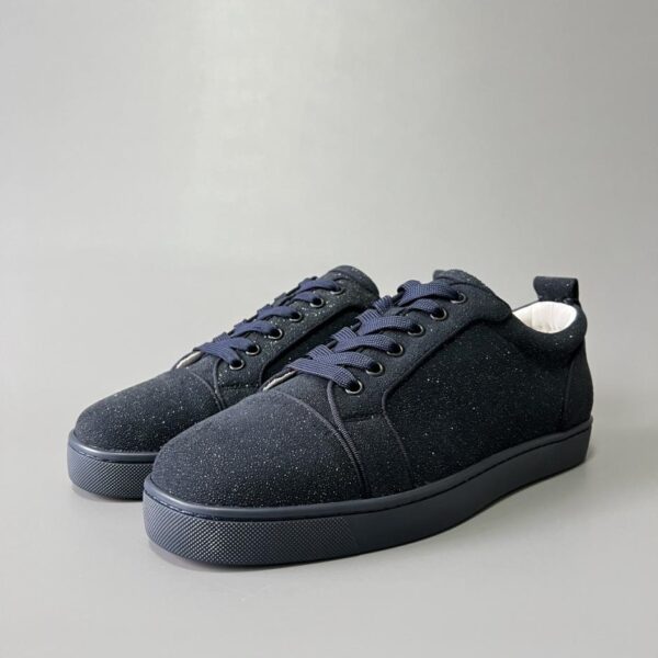 replica,schuhe,beste,kaufen,1:1,besten,seiten,Replik,turnschuhe,sneakers Christian Louboutin Louis Junior Low-Top-Sneaker, dunkelblau (44KEW)