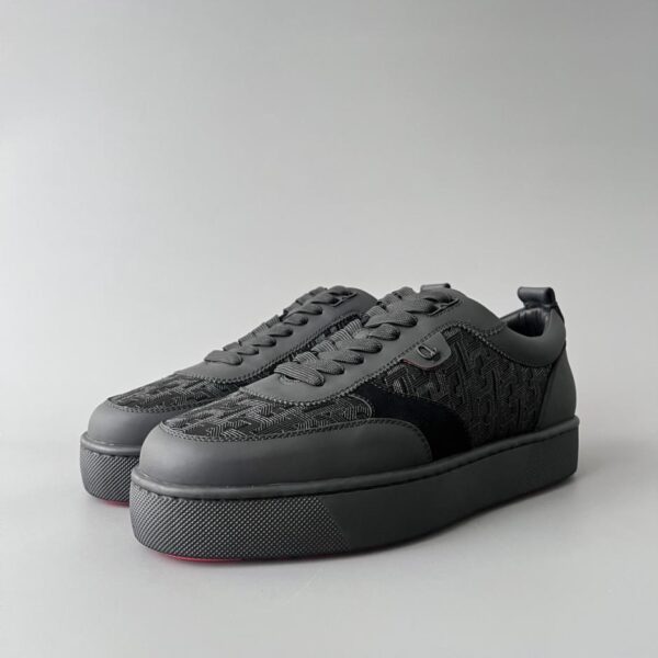 replica,schuhe,beste,kaufen,1:1,besten,seiten,Replik,turnschuhe,sneakers Christian Louboutin Louis Junior Low-Top-Sneaker, Schwarz (2TFO4)