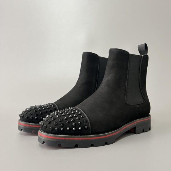 replica,schuhe,beste,kaufen,1:1,besten,seiten,Replik,turnschuhe,sneakers Christian Louboutin Chelsea Boots mit schwarzen Zehennieten (J8SG9)
