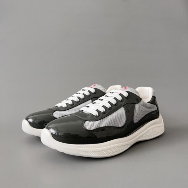 replica,schuhe,beste,kaufen,1:1,besten,seiten,Replik,turnschuhe,sneakers PRADA Schnürschuhe mit runder Zehenpartie, niedrig geschnitten, Herren, Dunkelgrün/Grau (WK2MM)