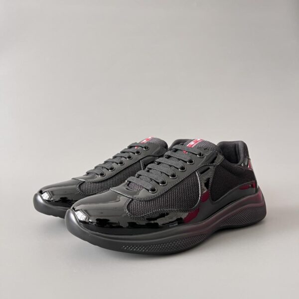 replica,schuhe,beste,kaufen,1:1,besten,seiten,Replik,turnschuhe,sneakers PRADA Schnürschuhe mit runder Zehenpartie, niedrig geschnitten, Herren, Schwarz (FIL9Y)
