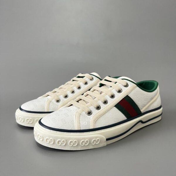 Gucci Tennis 1977 Sneaker, weiß, Unisex-Stil (4BJID), hochwertige Importware.