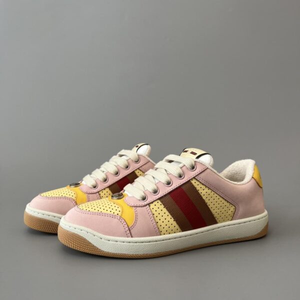 replica,schuhe,beste,kaufen,1:1,besten,seiten,Replik,turnschuhe,sneakers Gucci Screener Serie, Used-Look-Sneaker, limitierte pinke Edition zum Qixi-Fest, hochwertiger Damenstil (YW5LF)