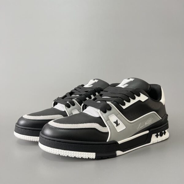 replica,schuhe,beste,kaufen,1:1,besten,seiten,Replik,turnschuhe,sneakers Louis Vuitton Trainer Low-Top Freizeit-Sneaker, Schwarz, Herren (9JMXE)
