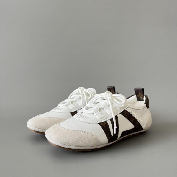 replica,schuhe,beste,kaufen,1:1,besten,seiten,Replik,turnschuhe,sneakers LOUIS VUITTON Sneakerina Deutsche Trainingsschuhe, Rindsleder, Weiß/Grau/Braun, Damen (UZIIA)