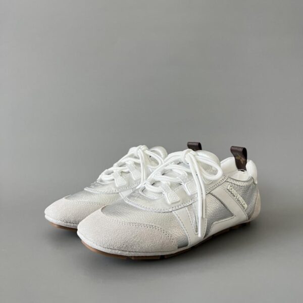 replica,schuhe,beste,kaufen,1:1,besten,seiten,Replik,turnschuhe,sneakers LOUIS VUITTON Sneakerina Trainingsschuhe im deutschen Stil, Rindsleder, Silber, Damen (FLABV)