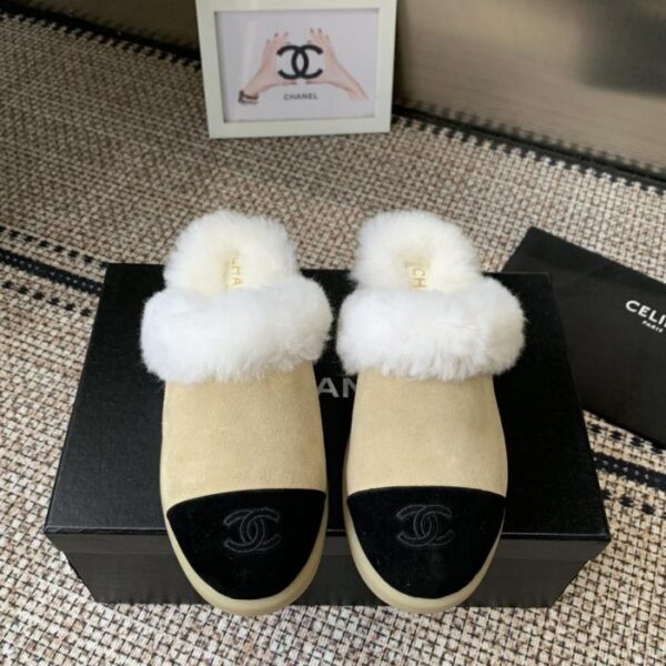 Chanel Herbst/Winter Neue Pelzpantoffeln (6FLJ2)