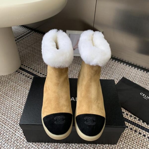 Chanel Herbst/Winter Neue Pelz-Ankle-Boots ((8O85X))