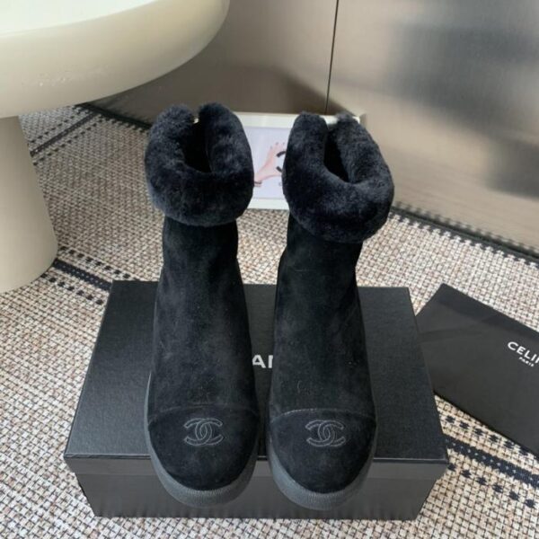 Chanel Herbst/Winter Neue Pelz-Ankle-Boots (QA5K4)