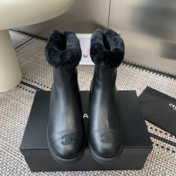 replica,schuhe,beste,kaufen,1:1,besten,seiten,Replik,turnschuhe,sneakers Chanel Herbst/Winter Neue Pelz-Ankle-Boots (QC1C4)