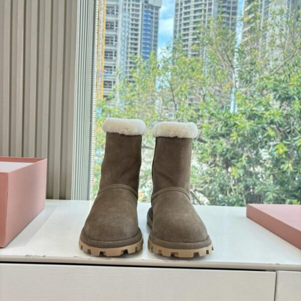 MIUMIU Herbst/Winter Neue Baumwollschuhe und Fellstiefel (DK2N5)