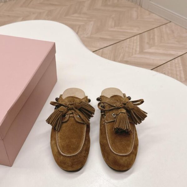 replica,schuhe,beste,kaufen,1:1,besten,seiten,Replik,turnschuhe,sneakers Miu Miu Herbst/Winter Slipper/Loafer im Vintage-Stil mit Quasten und Perlen (YYOSF)