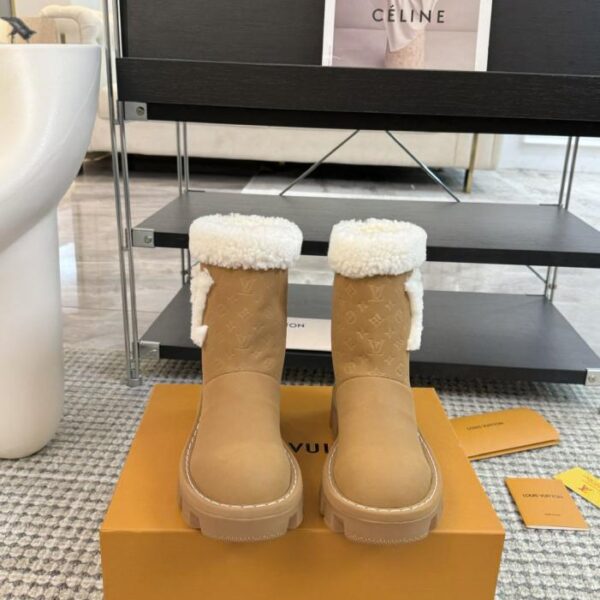Hochwertige Louis Vuitton Herbst/Winter Stiefel aus neuer Wolle (4AY7F)