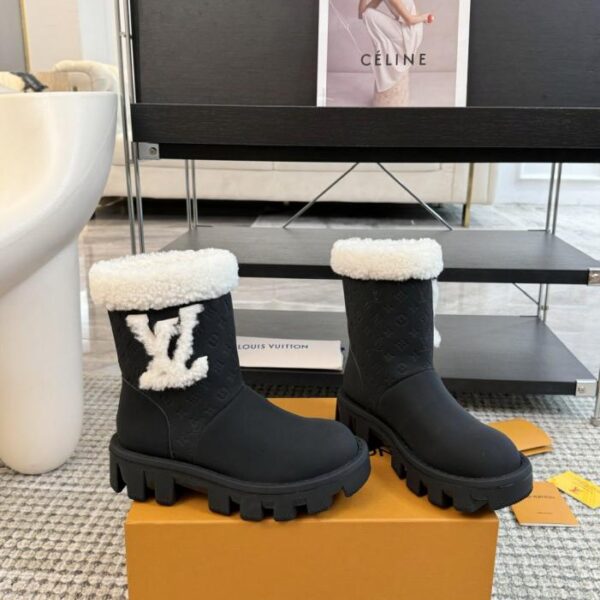 Hochwertige Louis Vuitton Herbst/Winter Stiefel aus neuer Wolle (61536)