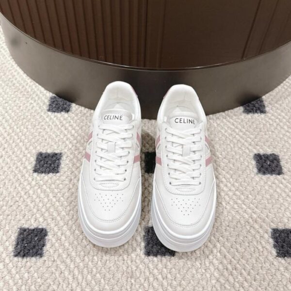 replica,schuhe,beste,kaufen,1:1,besten,seiten,Replik,turnschuhe,sneakers Celines neue 5 cm Plateau-Sneaker im klassischen Weiß (060RS)