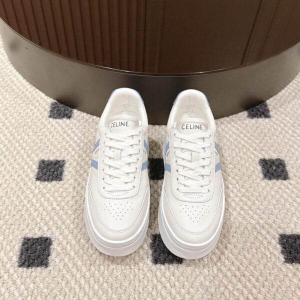 replica,schuhe,beste,kaufen,1:1,besten,seiten,Replik,turnschuhe,sneakers Celines neue 5 cm Plateau-Sneaker im klassischen weißen Stil (ZIHRJ)