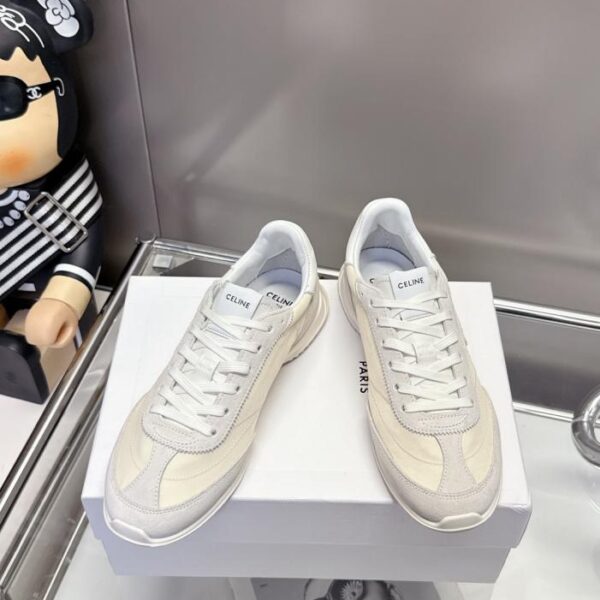 replica,schuhe,beste,kaufen,1:1,besten,seiten,Replik,turnschuhe,sneakers Celine Racer Damen-Sneaker, Vanille, niedrig geschnitten (6YSDK)