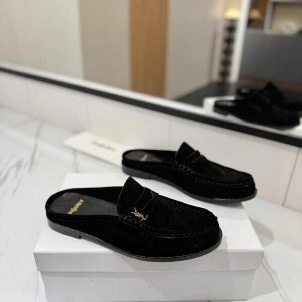 (Paar-Style) SAINT LAURENT Neue plissierte Loafer (YOMQC)