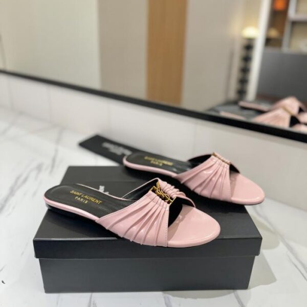 YSL "SAINT LAURENT" Sommerneuheit: Elegante und stylische Zehentrenner mit Metallkappe (V7RST)
