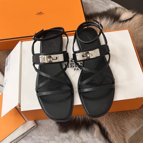 replica,schuhe,beste,kaufen,1:1,besten,seiten,Replik,turnschuhe,sneakers Hermes June Sandalenkollektion Hermes Kelly Riemchensandalen mit Schnalle aus Kalbsleder (H6M9Z)