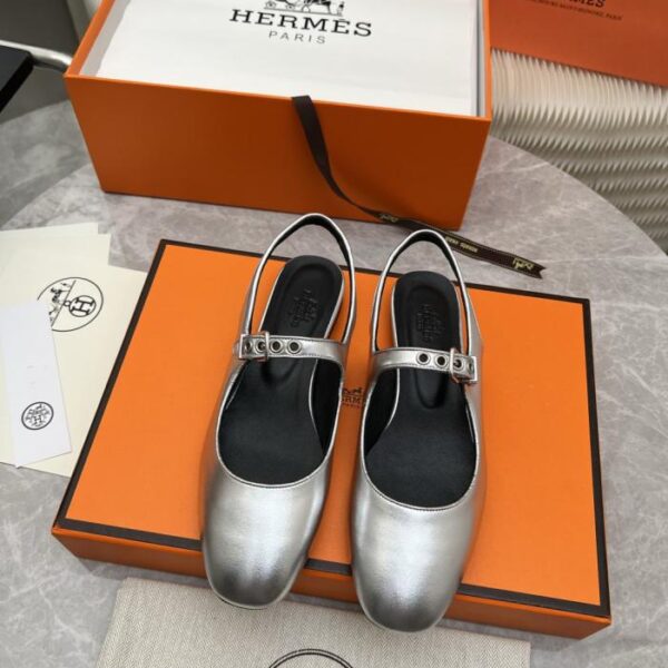 replica,schuhe,beste,kaufen,1:1,besten,seiten,Replik,turnschuhe,sneakers Hermes Frühjahr/Sommer Neue Kollektion Offene Fersen-Ballerinas, Schlichte und vielseitige Ballerinas (DA9NW)