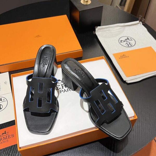 replica,schuhe,beste,kaufen,1:1,besten,seiten,Replik,turnschuhe,sneakers Hermes Chunky Heel Openwork H Slides (WM035)