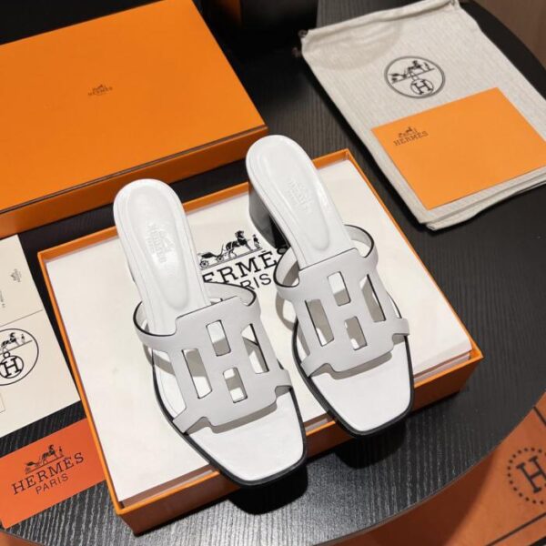 replica,schuhe,beste,kaufen,1:1,besten,seiten,Replik,turnschuhe,sneakers Hermes Chunky Heel Openwork H-Shaped Mules (AD1TJ)