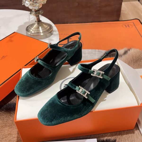 replica,schuhe,beste,kaufen,1:1,besten,seiten,Replik,turnschuhe,sneakers Hermès Frühjahrsneuheit, gleiches Modell wie in den Boutiquen, Slingback-Pumps aus Kalbsleder (3LH09)