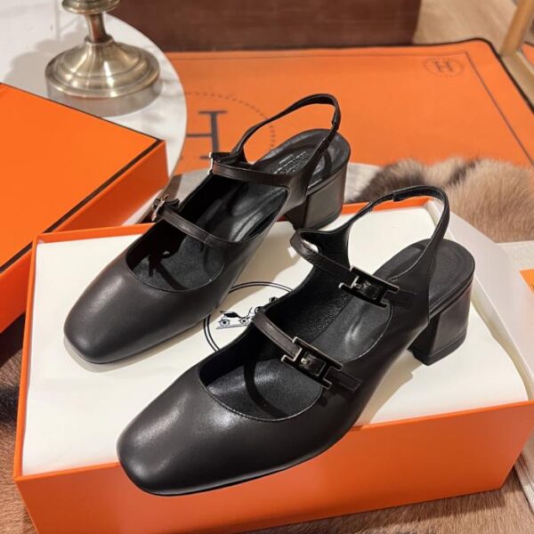 replica,schuhe,beste,kaufen,1:1,besten,seiten,Replik,turnschuhe,sneakers Hermès Frühjahrsneuheit, gleiches Modell wie in den Boutiquen, Slingback-Pumps aus Kalbsleder (GW9E7)
