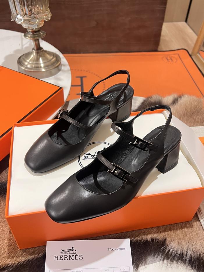 replica,schuhe,beste,kaufen,1:1,besten,seiten,Replik,turnschuhe,sneakers Hermès Frühjahrsneuheit, gleiches Modell wie in den Boutiquen, Slingback-Pumps aus Kalbsleder (GW9E7)
