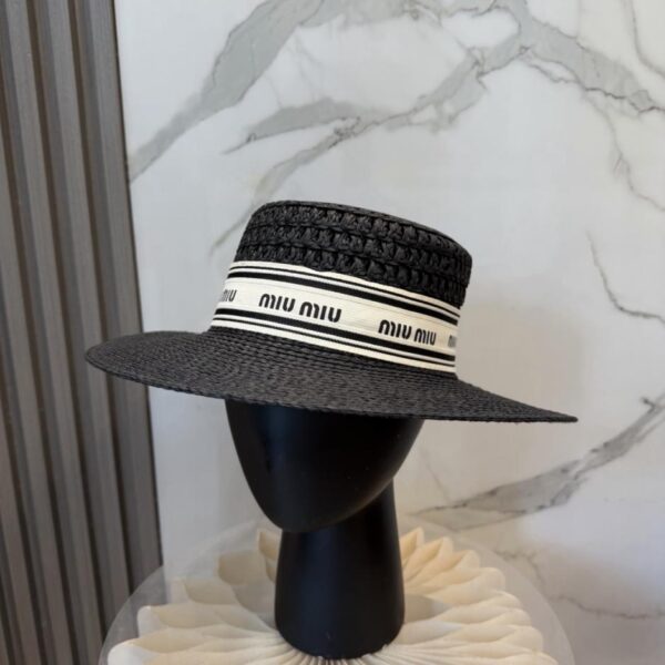 replica,schuhe,beste,kaufen,1:1,besten,seiten,Replik,turnschuhe,sneakers MIUMIU Neuer Strohhut mit flacher Oberseite (UGHRB1)