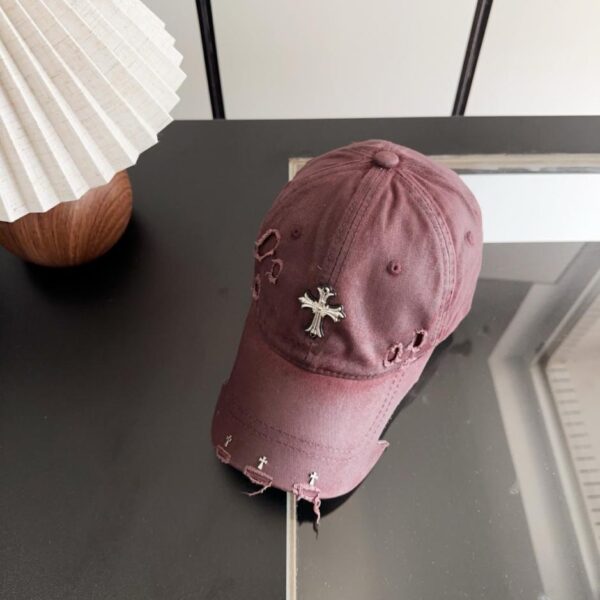 replica,schuhe,beste,kaufen,1:1,besten,seiten,Replik,turnschuhe,sneakers Chrome Hearts Baseballkappe im koreanischen Retro-Stil mit Used-Look und Rissen für den Frühling (GH7V30)