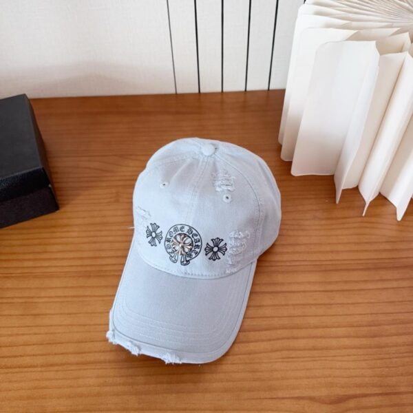 replica,schuhe,beste,kaufen,1:1,besten,seiten,Replik,turnschuhe,sneakers Chrome Hearts Baseballkappe im koreanischen Retro-Stil mit Used-Look und Rissen (H4FE53)