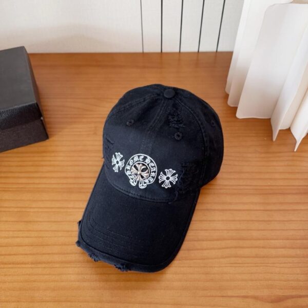 replica,schuhe,beste,kaufen,1:1,besten,seiten,Replik,turnschuhe,sneakers Chrome Hearts Baseballkappe im koreanischen Retro-Stil mit Used-Look und Rissen für den Frühling (HX2LV2)